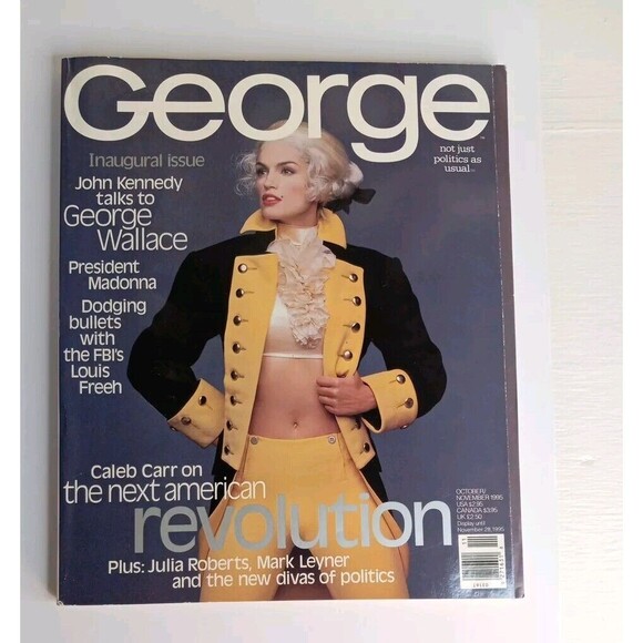 George Magazine October 1995 Madonna & Julia Roberts & George Wallace, No Label - Picture 1 of 6